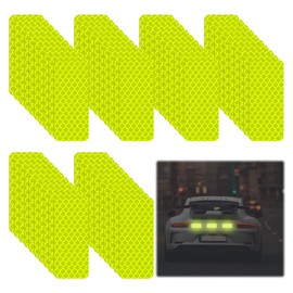 60PCS Reflective Stickers,High Visibility Reflective Strips,Fluorescent Yellow-Green Reflective Tape,Reflective Stickers for Clothing,Reflective Tape Waterproof for Cars,Bicycles,Motorcycles,Etc.