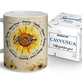 CAYVUSUA Christian Gifts For Women - Christian Mug - Religious Gifts For Her, Woman, Mom - Bible Number Mug - Inspirational Spiritual Faith Gifts for Women - Christmas, Valentine, Birthday Gifts