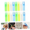GRIRIW 16Pcs DIY Arrow Nocks Tails Transparent Blue Green White