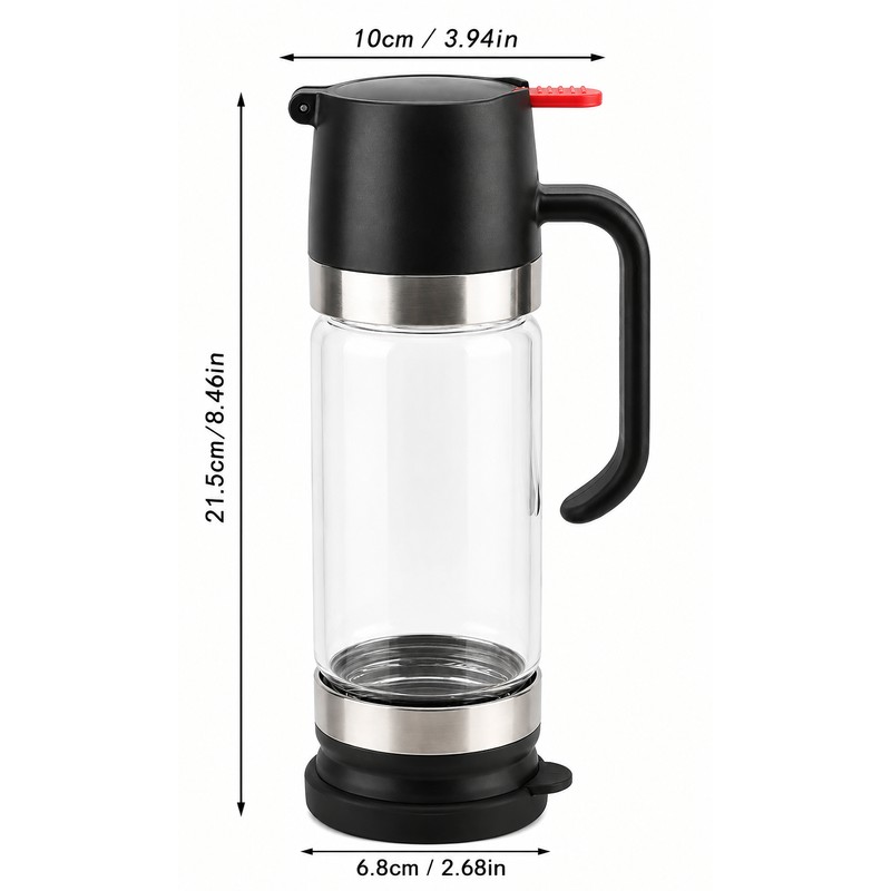 No-Drip Glass Honey Dispenser with Trigger Handle – Syrup Pourer