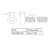 100Pcs Hex Socket Head Cap Screws Galvanized Steel Screw Kit