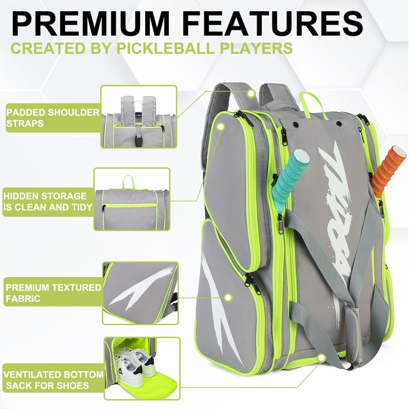 TILDOSAC Pickleball Bag - Backpack & Duffle Bag For Paddles