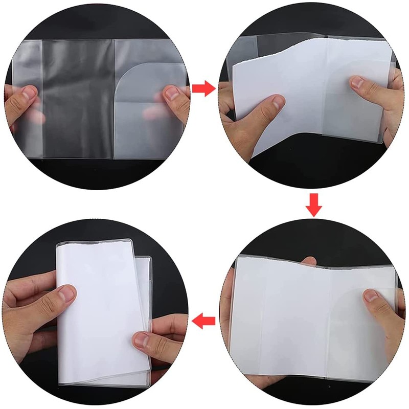 4 Pcs Clear Passport Cover Travel Holder Case,H HOME-MART Australia
