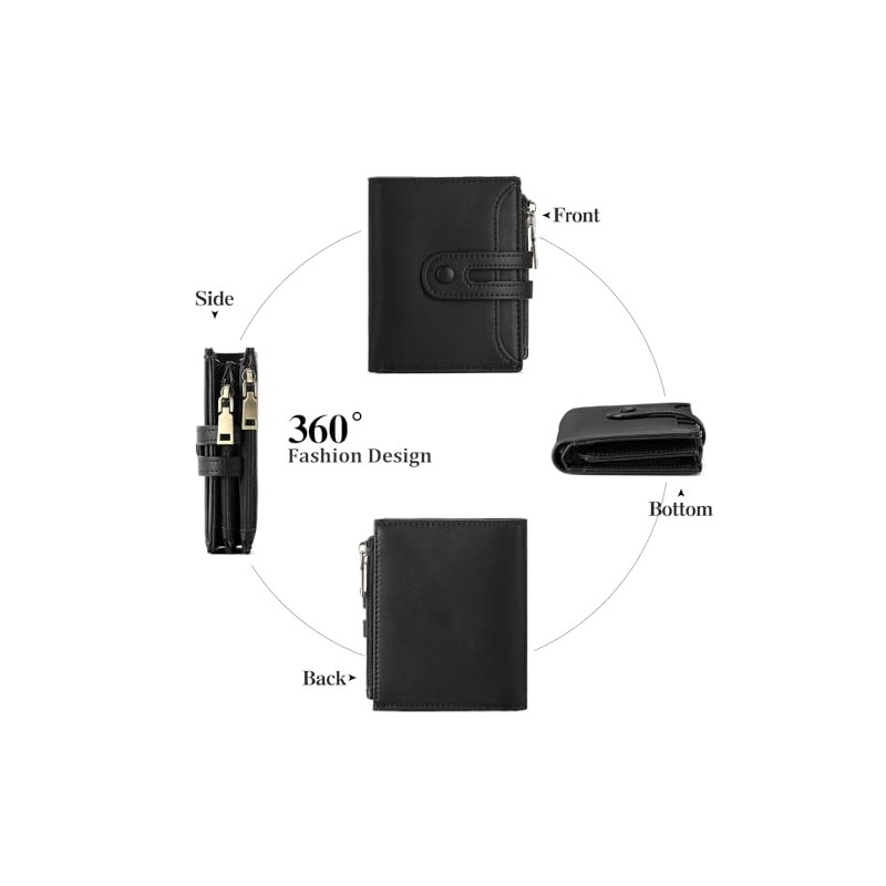 GAEKEAO Women's Small Purse with Coin Compartment and RFID Protection,