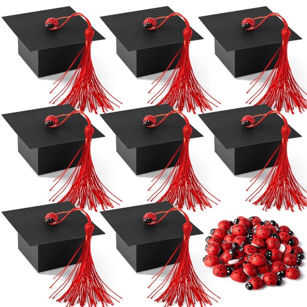 50pcs Graduation Hat Favor Boxes, Kraft Candy Boxes for Sweets, Graduation Decoration Gadgets