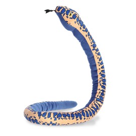 Aurora® Playful Snake Kusheez™ Stuffed Animal - Vibrant Colors for an Eye-Catching Design - Perfect for Kids, Adults, and Any Reptile Enthusiasts - Blue 52 Inches