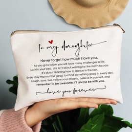 Daughter Gifts from Mom Makeup Case Graduation Gift Cosmetic Bag Birthday Gift from Mom Christmas Gift Birthday Gifts for Women Makeup Organizer to Daughter
