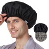 Years calm Shower Cap Reusable Waterproof for Men, Dual-Layer Design,
