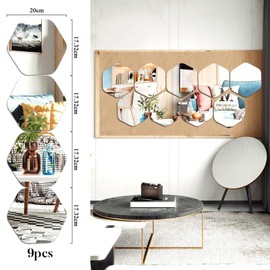 JMITHA Selbstklebende Fliesenspiegel Wandspiegel Spiegelfliesen Selbstklebend HD Glas Spiegel Wandaufkleber Klebespiegel für Schlafzimmer Badezimmer Room Decor