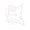 KAISH ST/Stratocaster Style 11 Hole SSS Pickguard with ST Backplate