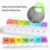 HANHOST 7-Day Pill Organizer (Rainbow) | AM/PM Weekly Pill Case