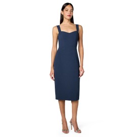 Dress the Population Womens Nicole Sweetheart Neck Bodycon Midi Dress, Navy, Medium US