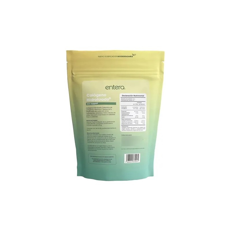 Entera Colágeno Hidrolziado Aox 500 G