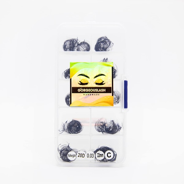 GorgeousLash 20D, 25D Mega Lashes. 500 Premade Volume Lash Fans.