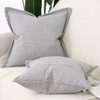 Madizz Set of 2 Linen Cushion Covers with Broad Edge