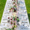 Nervure 350PCS Gold Plastic Plates - Gold Plastic Dinnerware Sets