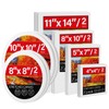12 Pack Stretched Canvases for Painting, Multi Size Canvas 11x14,