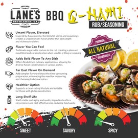 Lane's Q-nami Japanese Seasoning Rub, All-Natural Shichimi Togarashi Seasoning For Steak, Chicken, Veggies, & Tuna, Gluten-free, Made In USA, 12.6 Oz