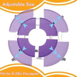 Heavy Duty Purple Plant Caddy with Wheels, 15-20inch Adjustable Rolling Indoor Plant Stand with Casters, Large Outdoor Plant Dolly Cart for Plants Planter, Flowerpots, Plant Pots