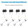 Litensh Sliding Blade Saw Lock with Key Different, Reptile Vivarium