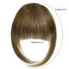 BUYOGET Clip in Fringe Human Hair Extension Natural Light Brown