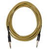 Cascha Professional Line Guitar Cable, Straight, Tweed Natural, 3 m
