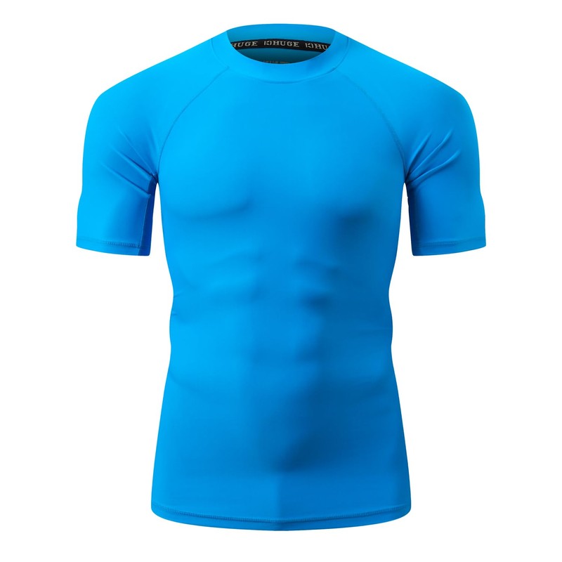 Men's Short Sleeve UPF 50+ Baselayer Skins Performance Fit Compression