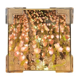 Nirrn DIY Tulip Led Decorative Light, Artificial Flower Sea, Bedroom Table Light, Desktop Decoration, Birthday Gift for Mom, Mother's Day Gift