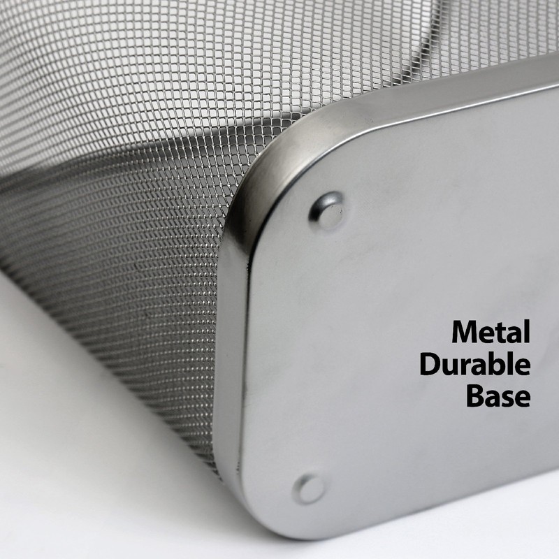 YBM Home Wire Steel Mesh Trash Can - 3.5-Gallon Waste