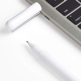 Lexon C-Pen 32GB USB C Flash Memory - Stainless Steel Clip - ABS Body (Glossy White)