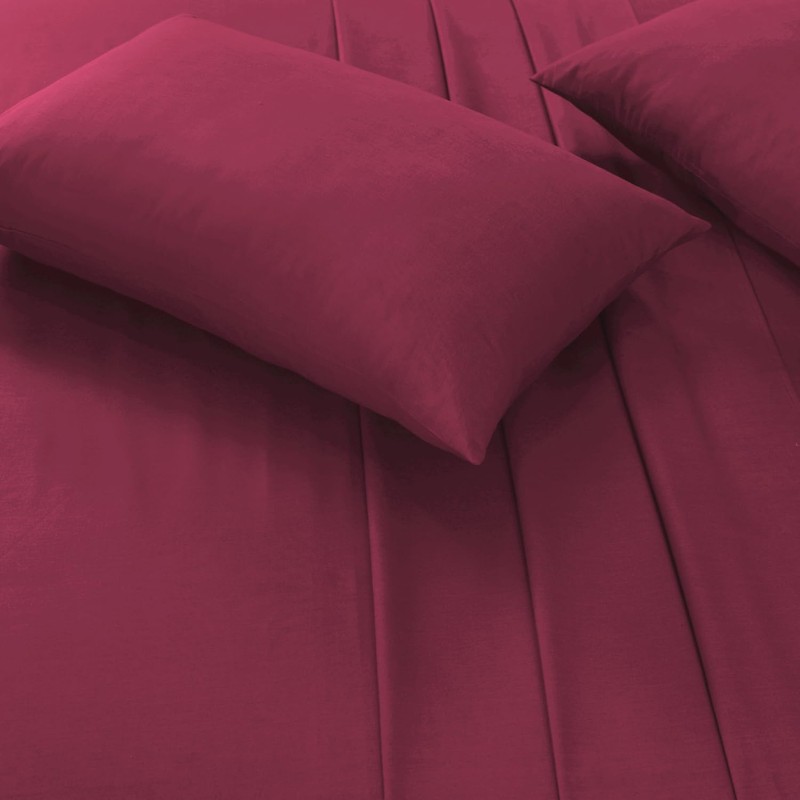 CHARKHAH Polycotton Flat Sheets with Single Double King Size Bed