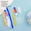 Xuezoioy 5 pcs Disposable Toothbrushes with Toothpaste and Floss Set,Yellow