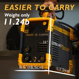 TOOLIOM 135A Gasless Flux Core MIG Welder 110V MIG Welder Flux MIG/Lift TIG/Stick 3 in 1 Welding Machine IGBT DC Inverter with LCD Display
