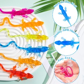 HLARTNET 26 PCS Sticky Gecko for Kids, Stretchy Sticky Lizards Toys Bulk for Reptile Party Favors, Children Lizards Gifts for Goodie Bags Stuffers Pinata Filler Students Rewards