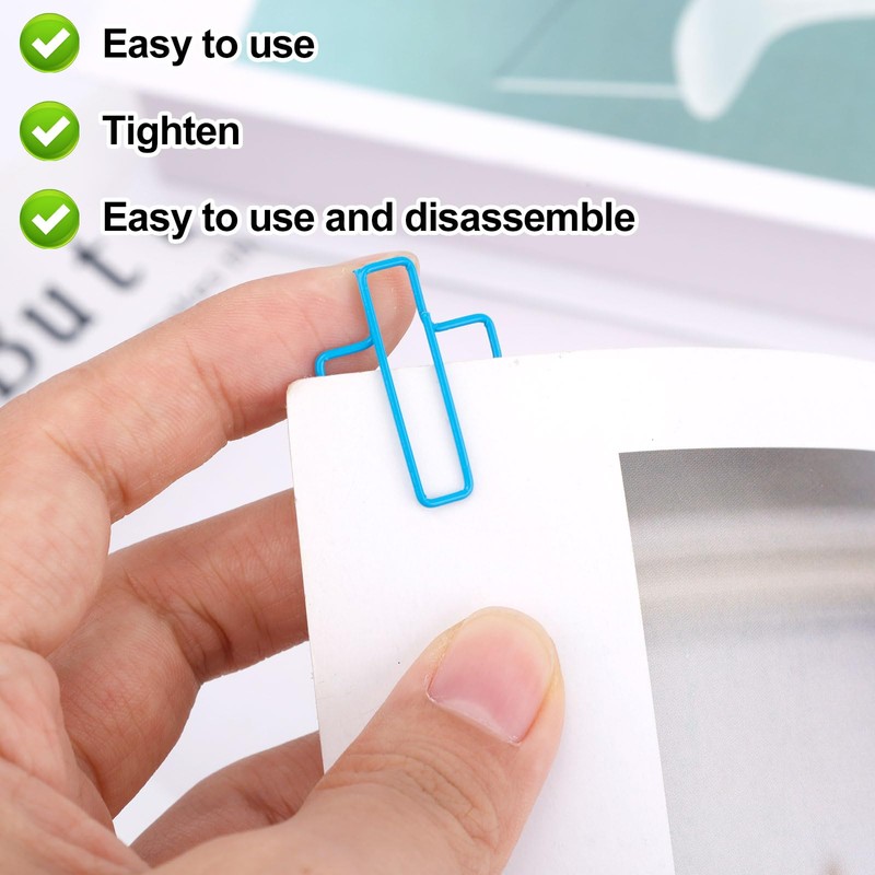 Pack of 100 Paper Clips Cross, Multicoloured Christian Paper Clips