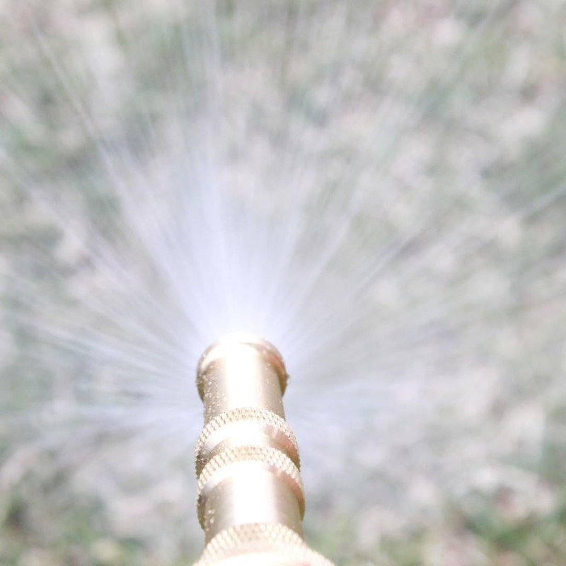 Heavy Duty, Solid Brass, 4" Adjustable Twist Water Nozzle