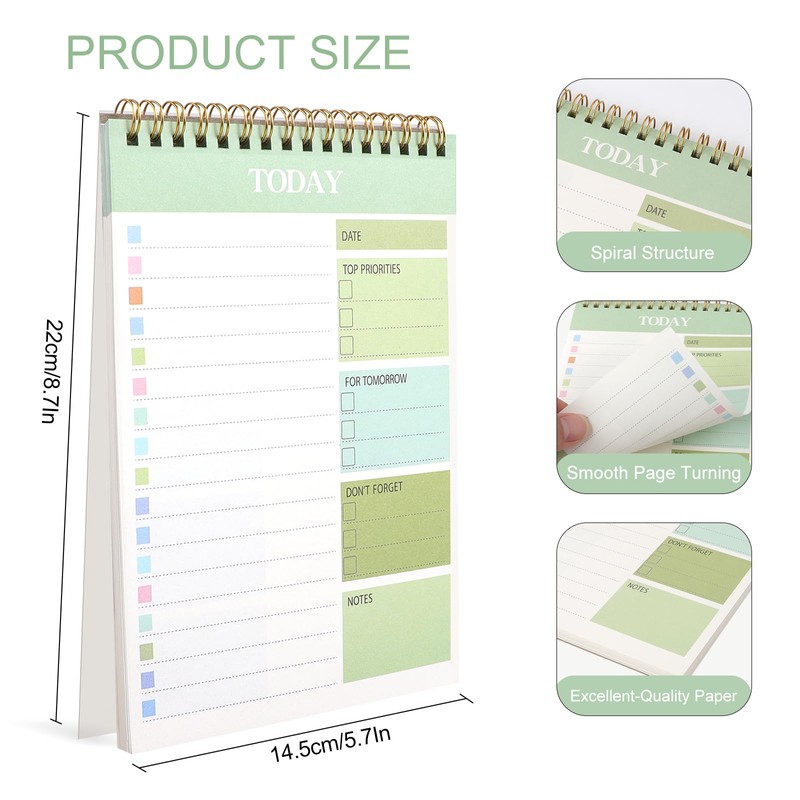 ZTOWOTO A5 Weekly Planner – 1 Pack Undated To Do