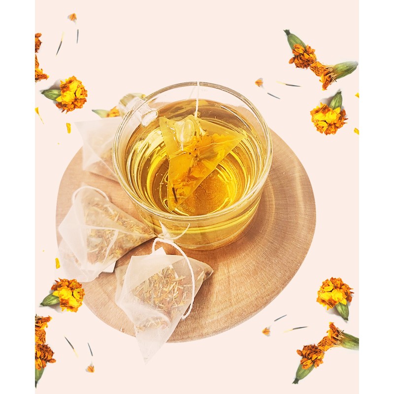 Sanhaerang Marigold Flower Tea Triangle Tea Bags 100 Pieces Marigold