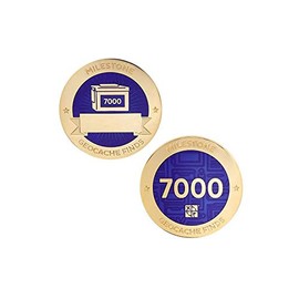 7000 Finds/Finds Coin + TB Found Geocaching Milestone Geocoin and Tag Set
