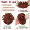 FeidyLong 2 PCS Messy Bun Hair Piece Wavy Curly Hair