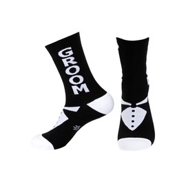 Gumball Poodle Men's Wedding Socks, black