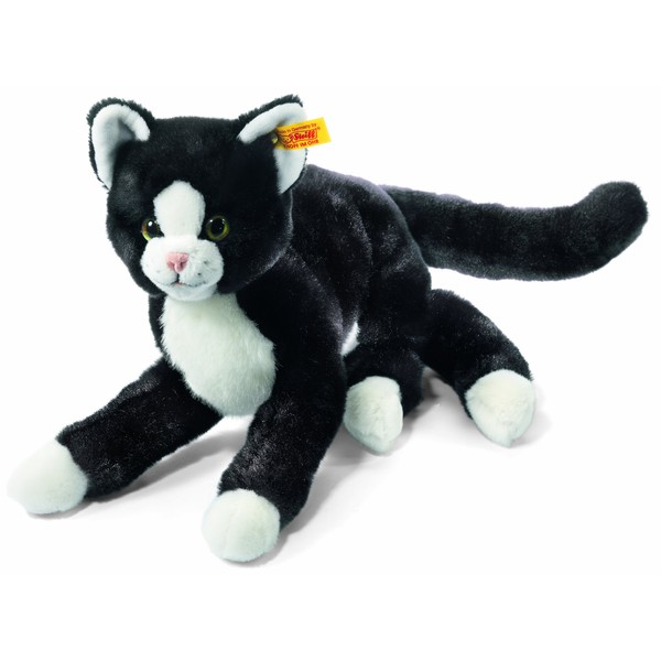 Steiff 099366 Mimi Cat Plush Animal Toy, Black/White ,12 inches