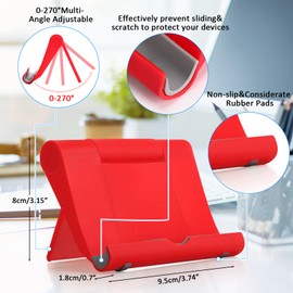 Wenqik 36 Pcs Cell Phone Stands Foldable Tablet Mobile Stand Adjustable Multi Angle Tablet Holder Compatible with Phone 15 14 13 12 11 Pro Xs Xs Max XR 8(Multicolor)