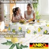 ANRO Oilcloth Tablecloth Washable Wax Tablecloth Garden Tablecloth Round Oval