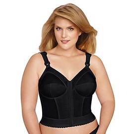 Exquisite Form womens Exquisite Form Fully Women's Front Close Longline Posture #5107530 Bra, Black, 42C US