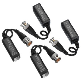 PATIKIL Passive Video Balun BNC to UTP Cat5/5e/6, RJ45 HD Transceiver Transmitter Adapter Cable Connectors for 720P/1080P AHD/HDCVI/HDTVI CCTV Camera 2 Pair