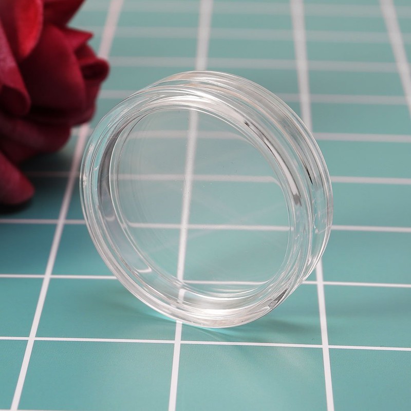 JAGETRADE 38.6mm Clear Round Acrylic Coin Capsule Storage Box Holder
