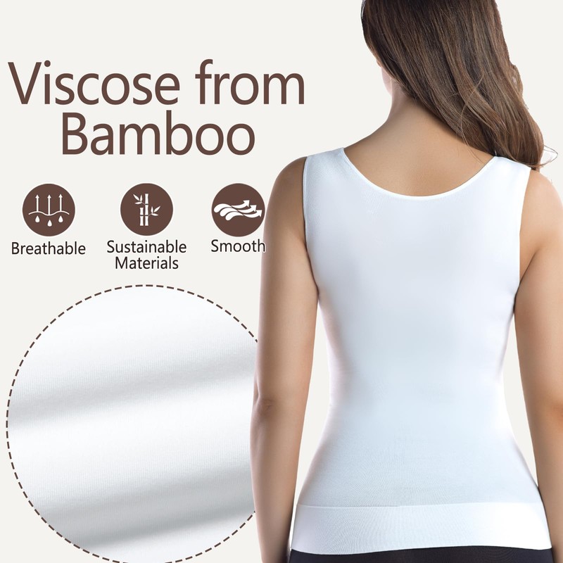 +MD Camisole Tops for Women, Light Compression Shapewear Tank Tops