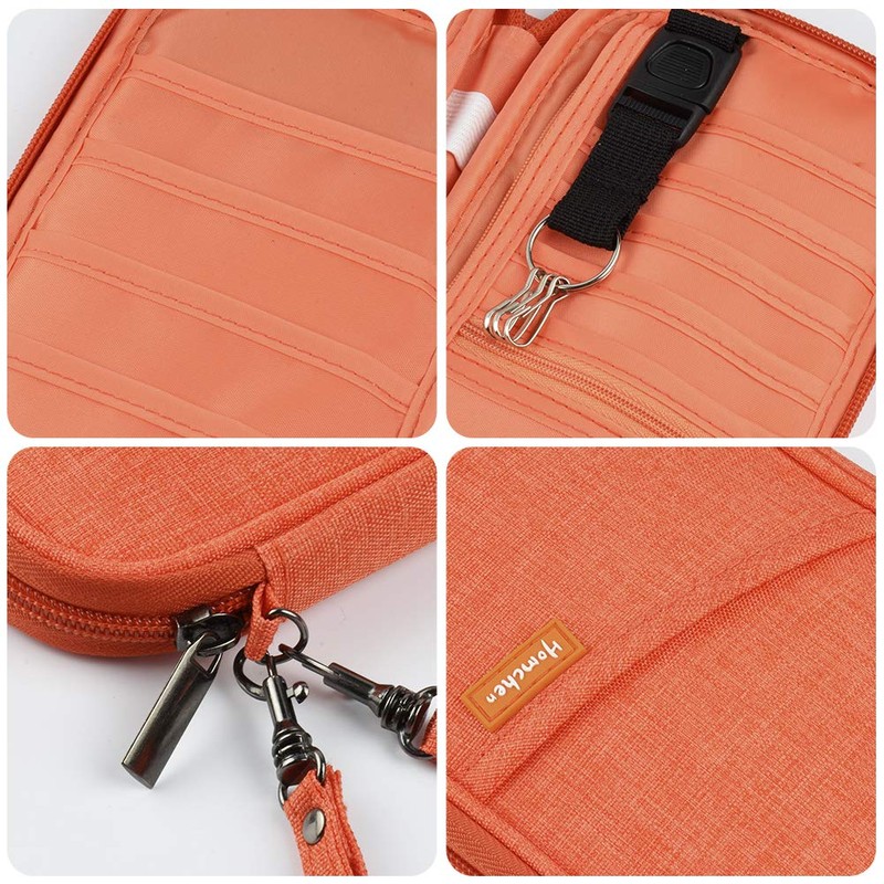 RFID Blocking Travel Passport Wallet Holder, Homchen Document Organiser Case