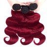 Burgundy Bundles Ombre Body Wave Human Hair Bundles Two Tone